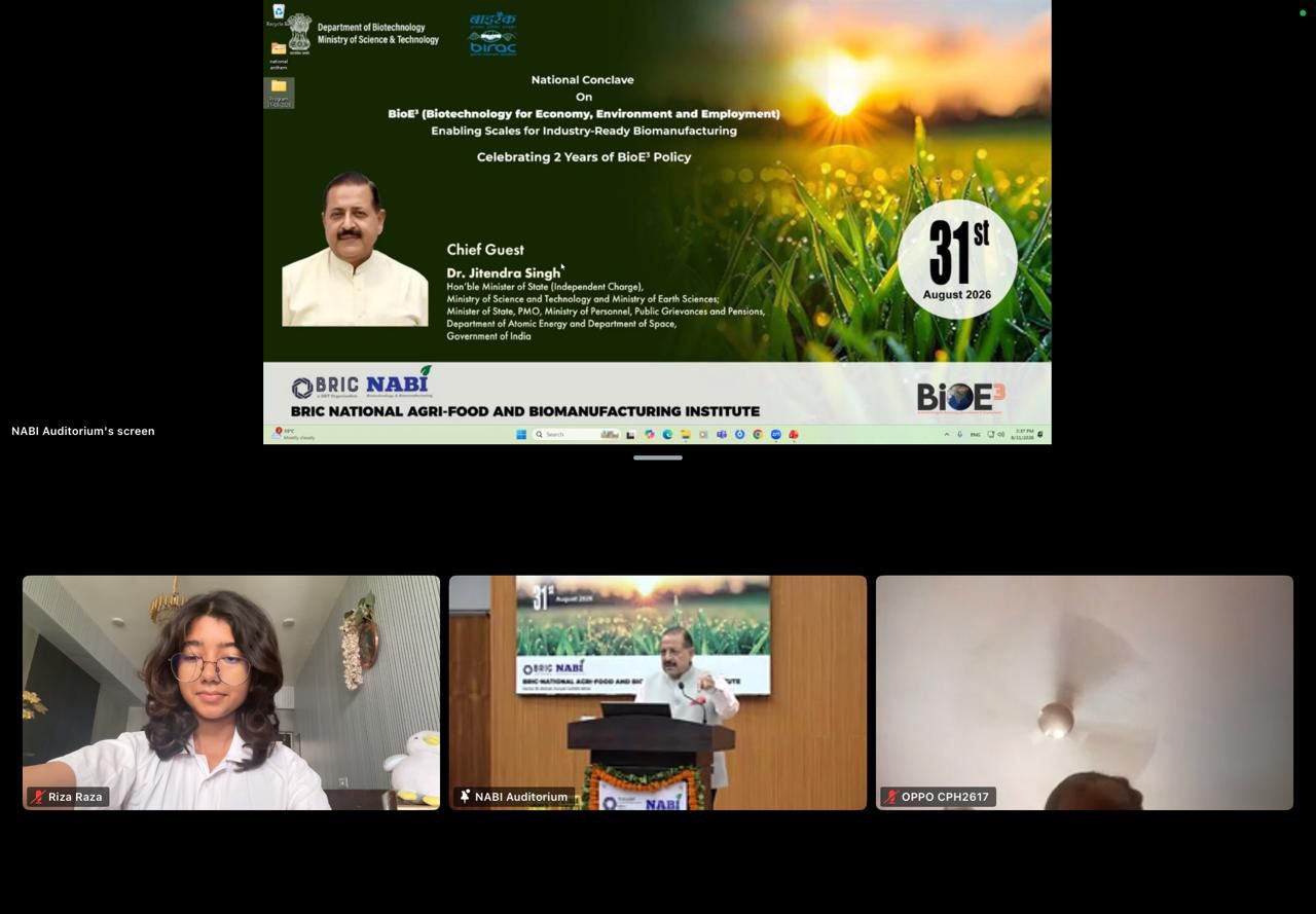 National Conclave on BioE3: Celebrating Young Innovators